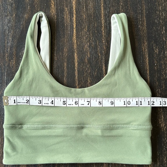 Lululemon Align Reversible Sports Bra. Size 4. Color Green Twill and Light Sage - Picture 5 of 9